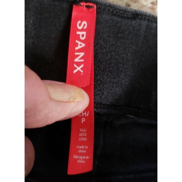 Spanx Black Pull On Denim Pants Skinny Jeggings High Waisted Womens Sz S Petite - Picture 12 of 13